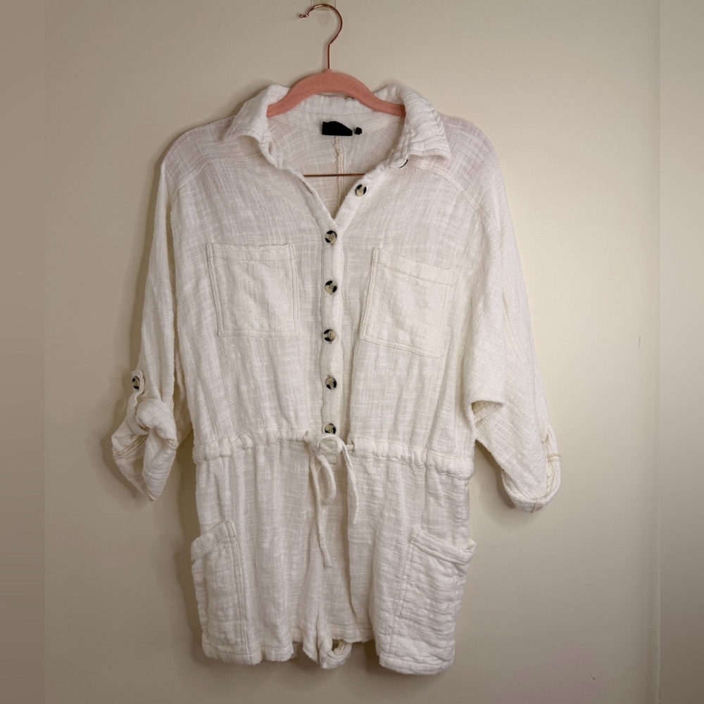 Urban Outfitters Cream Button-Up Jacket